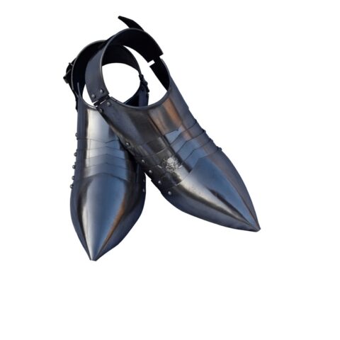 Viking Traders Steel Medieval Armor Shoes - One Pair Sabaton/Solleret - Wearable Replica Armor Costume of Knights for Cosplay and Gatherings for Collectors